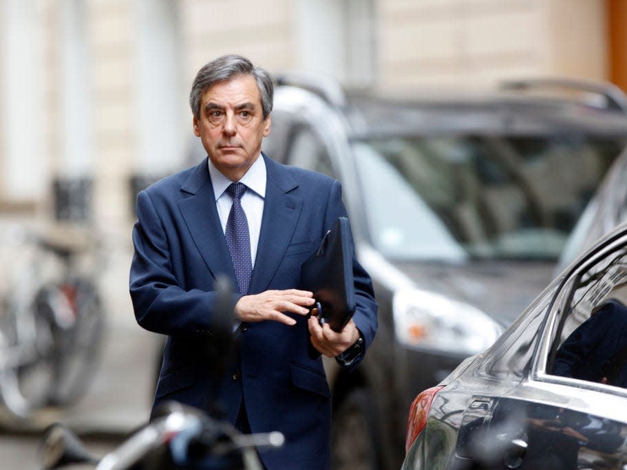 Former French prime minister Francois Fillon