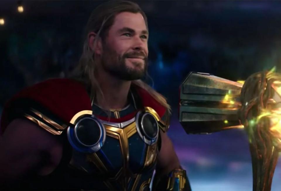 Chris Hemsworth como Thor Odinson no filme 