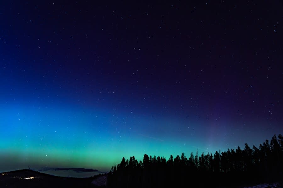 Aurora borealis seen from Breckenridge Ski Resort