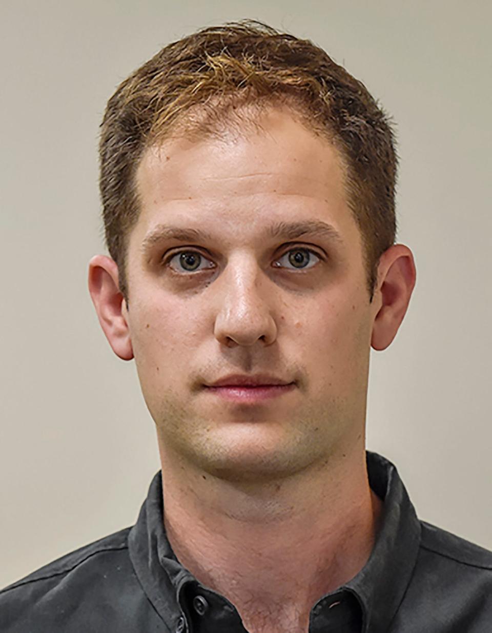 An undated ID photo of journalist Evan Gershkovich.