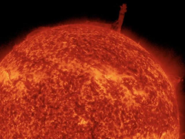 NASA video shows a giant churning tornado on the sun as tall as 14 Earths,  hurling plasma into space