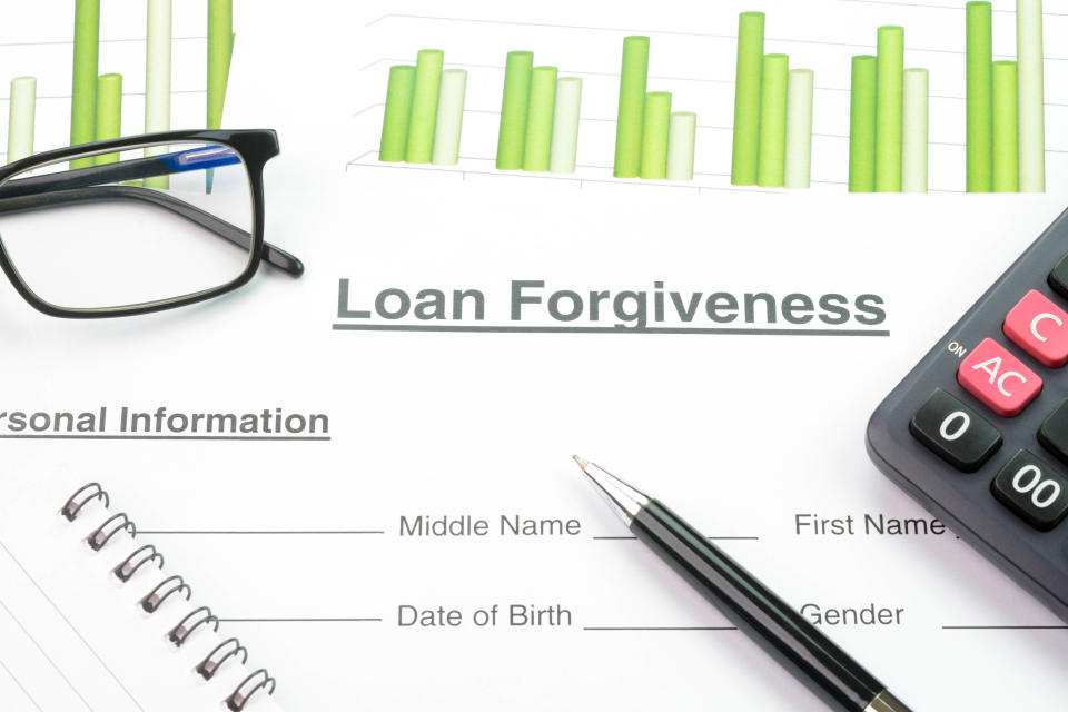 Concept of loan forgiveness.