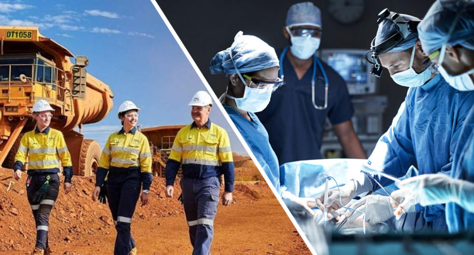 Mining engineers and surgeons were listed in the top 10 best-paid jobs in Australia. 