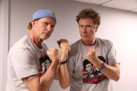 <p>Could this merely be sibling rivalry? As the two actors face off, between their fair skin and similar features, Will Ferrell and Chad Smith could be mistaken for brothers. </p>