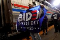 FILE PHOTO: U.S. Democratic presidential candidate and former Vice President Joe Biden campaigns on train tour in Pittsburgh