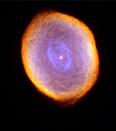 Planetary nebula IC 418, known as the Spirograph Nebula, located 2,000 light years from Earth, is seen in this photo from the Wide Field Planetary Camera 2 aboard NASA's Hubble Space Telescope. (AP Photo/NASA, The Hubble Heritage Team, Dr. Raghvendra Sahai and Dr. Arsen R. Hajian)