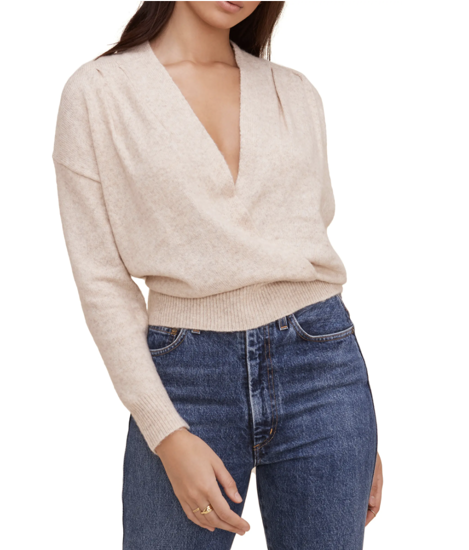 ASTR the Label Pleated Wrap Front Sweater - Nordstrom, $27 (originally $61)