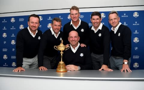 Graeme McDowell, Lee Westwood, Robert Karlsson, Padraig Harrington and Luke Donal were announced as 2018 Ryder Cup vice-captains by Thomas Bjorn - Credit: Getty Images