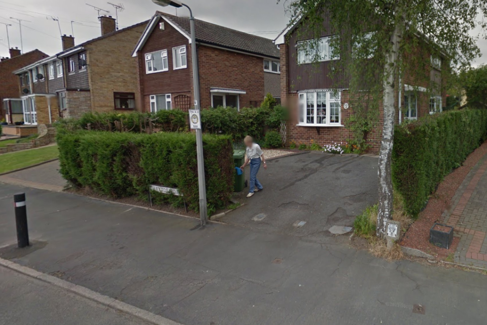 Denise Underhill's mother, who died 18 months ago, is seen outside her house on Google Street View: Google Earth