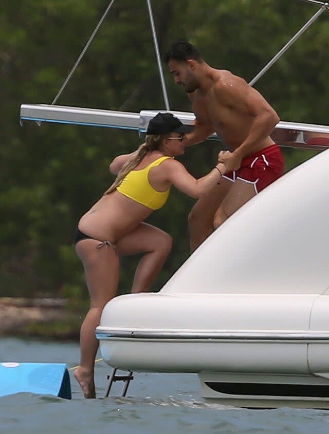 Britney Spears in Miami with Sam Asghari