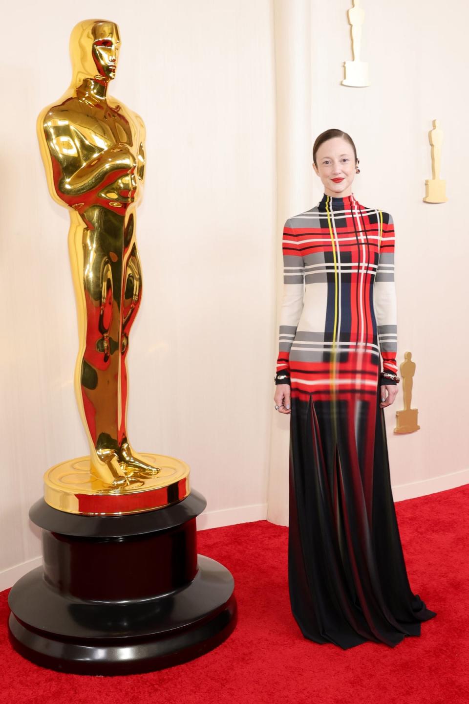 Andrea Riseborough in Loewe (Getty Images)