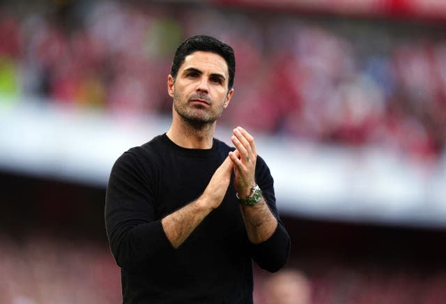 Arsenal manager Mikel Arteta following the Premier League match against Everton