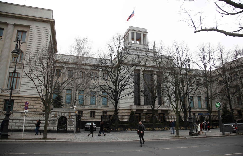 The Russian embassy in Berlin (AFP via Getty Images)