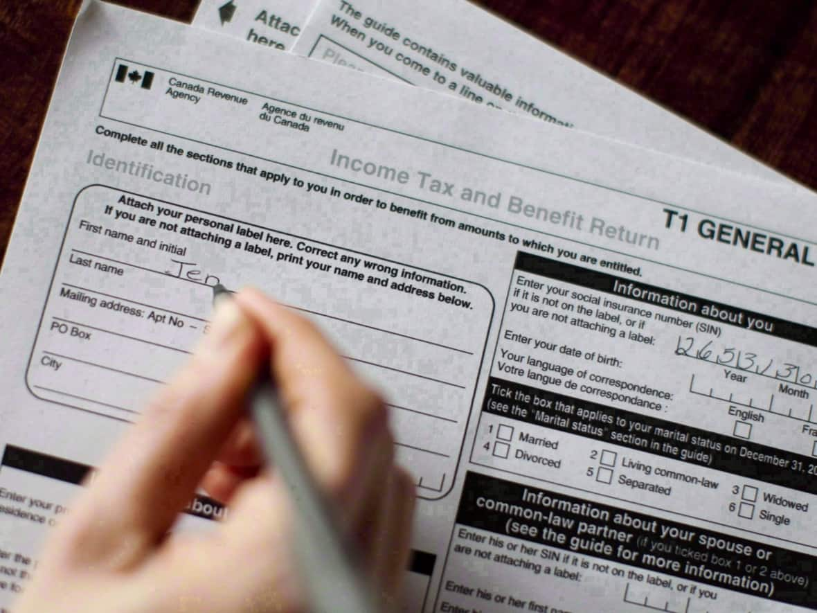 Trained volunteers at community organizations can walk people with modest incomes and a simple tax situation through the process of filing their taxes free of charge.  (Chris Young/The Canadian Press - image credit)