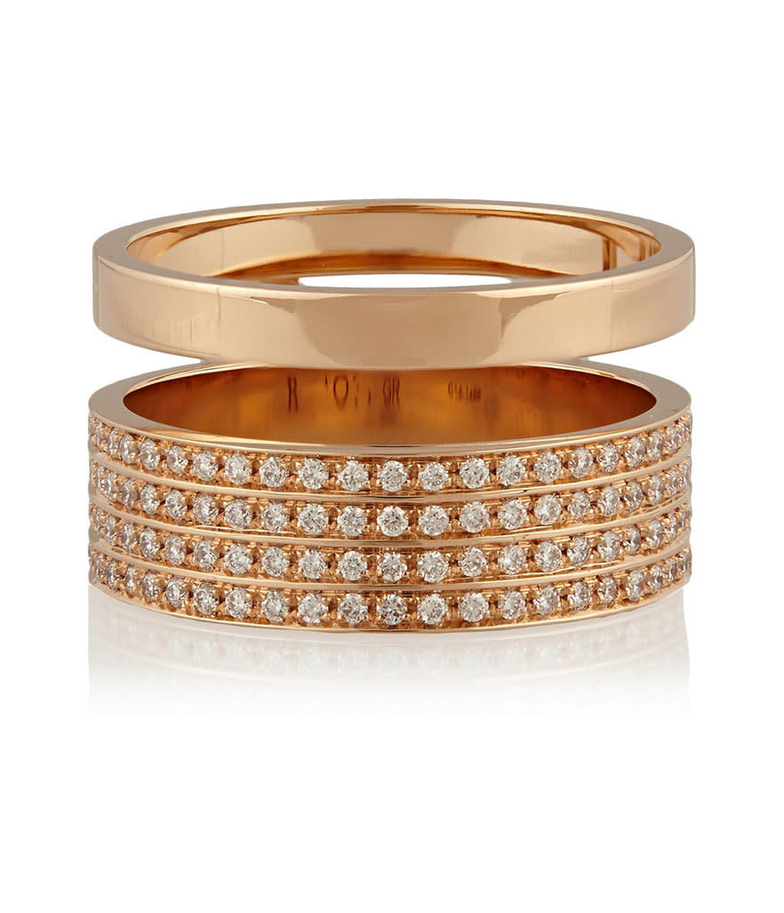 <p>Repossi Berbere 18-Karat Rose Gold Diamond Ring, $8,900, <a href="http://www.net-a-porter.com/us/en/product/546709/Repossi/berbere-18-karat-rose-gold-diamond-ring" rel="nofollow noopener" target="_blank" data-ylk="slk:net-a-porter.com;elm:context_link;itc:0;sec:content-canvas" class="link ">net-a-porter.com</a></p>