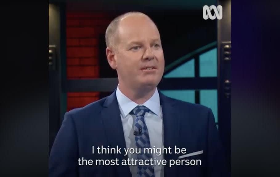 The 24-year-old's been described by TV host Tom Gleeson as 'the most attractive person we've had on this show'. Source: ABC