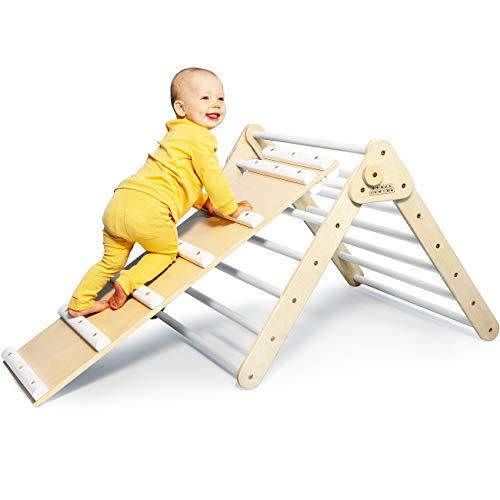 Pikler Triangle for Toddler with Slide