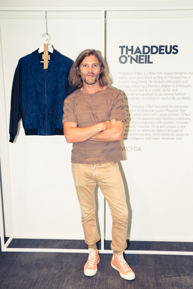 Designer Thaddeus O'Neilat the W/CFDA Showcase in Dallas. (Photo: Courtesy of CFDA + W Hotels)