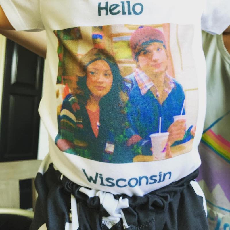 <p>Little Dimitri Kutcher had one awesome shirt, endorsing the sitcom that brought his mom, Mila Kunis, and dad together. “Yes, this Is my son’s outfit today #that70sshow #kelsoandjackieforever,” he captioned it. (Photo: <a rel="nofollow noopener" href="https://www.instagram.com/p/BY579kfnjTN/?taken-by=aplusk" target="_blank" data-ylk="slk:Ashton Kutcher via Instagram;elm:context_link;itc:0;sec:content-canvas" class="link ">Ashton Kutcher via Instagram</a>) </p>