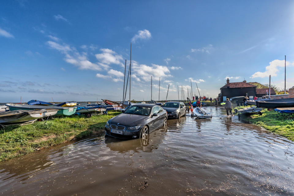 Burnham Overy car mishap