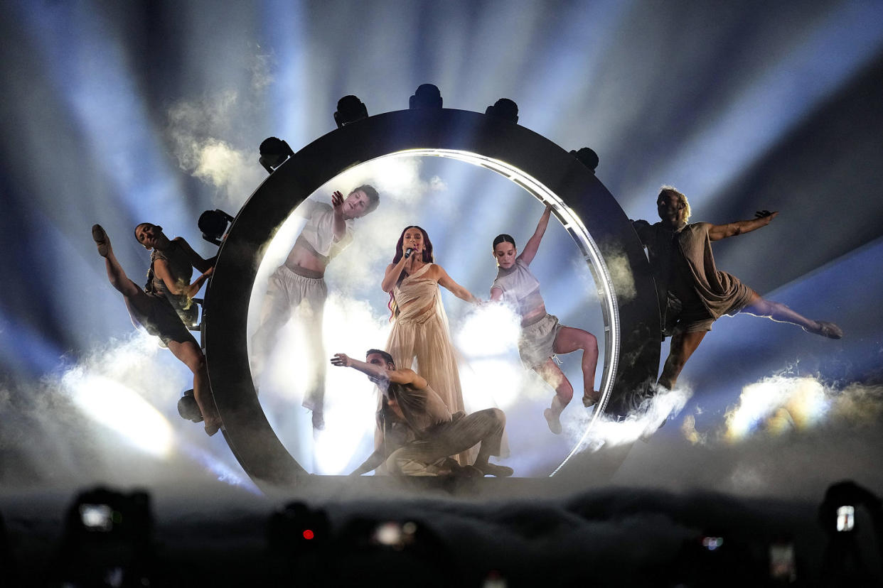 Israel performs at the Eurovision Song Contest in Malmo, Sweden.  (Martin Meissner / AP)