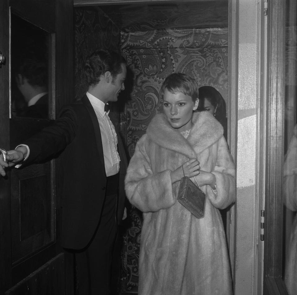 <p>While filming <em>Rosemary's Baby</em>, Sinatra served Farrow with divorce papers, ending their one-year marriage. The couple's proceedings <a href="https://www.vanityfair.com/style/2013/11/mia-farrow-frank-sinatra-ronan-farrow" rel="nofollow noopener" target="_blank" data-ylk="slk:were finalized in 1968;elm:context_link;itc:0;sec:content-canvas" class="link ">were finalized in 1968</a>, though they remained friends. </p>