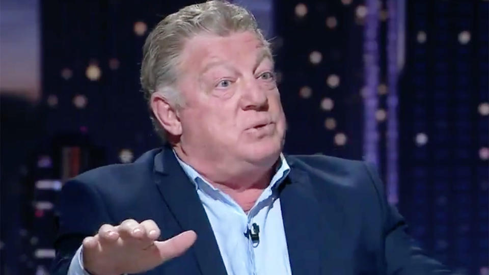 Phil Gould has launched another tirade against the NRL's obstruction rule. Pic: Channel Nine