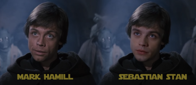 Sebastian Stan Replaces Mark Hamill in STAR WARS Deepfake