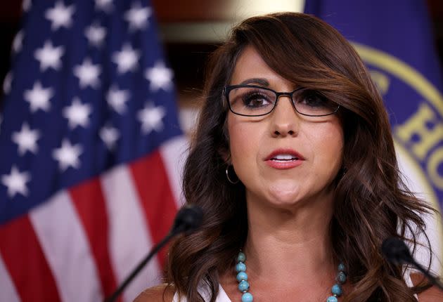 Freshman Rep. Lauren Boebert (R-Colo.) has beef with the 16th letter of the alphabet, apparently. (Photo: Win McNamee via Getty Images)