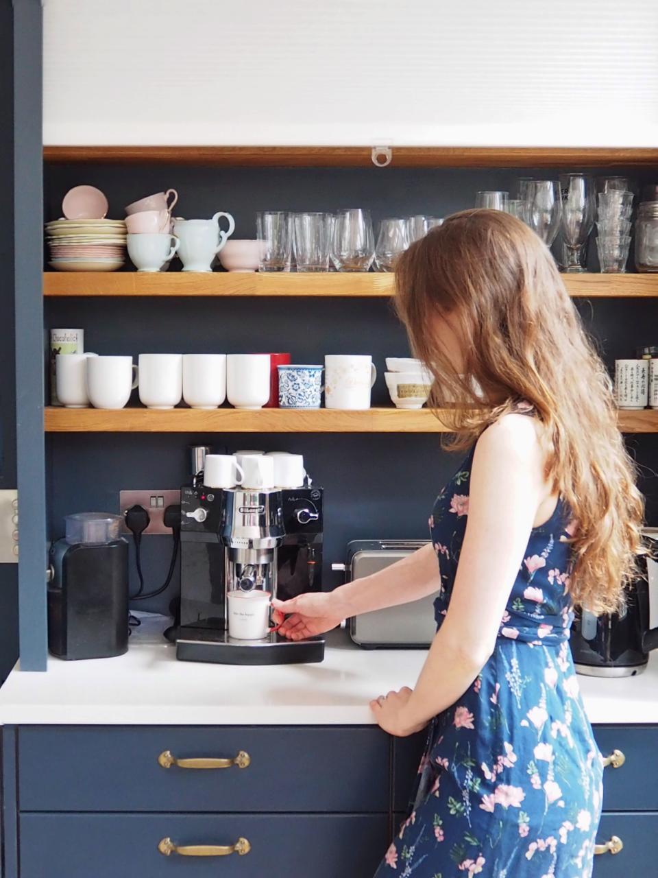 Jennifer Earle is thrilled with her new coffee making area. (Supplied Jennifer Earle)