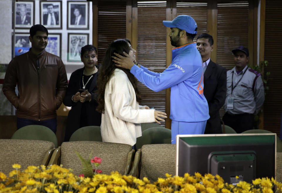 Rohit Sharma with his wife Ritika Sajdeh