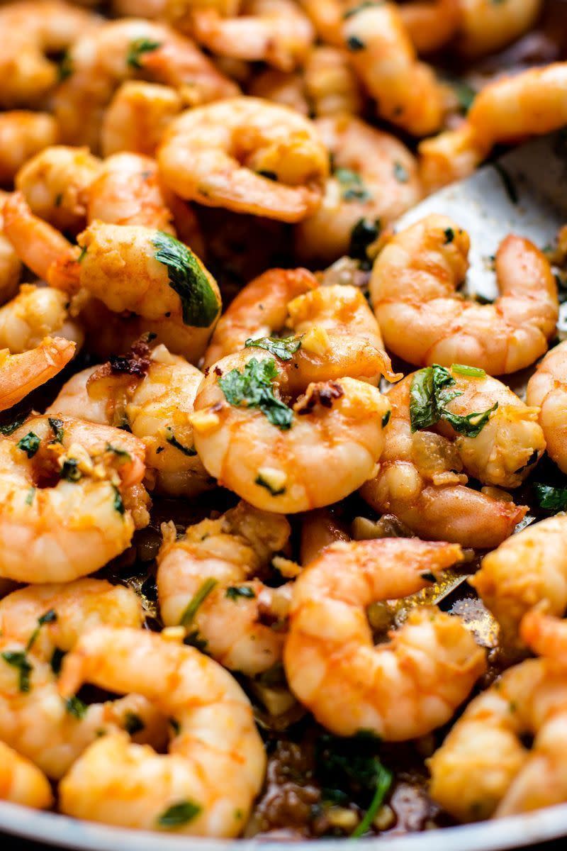 Garlic Coriander Prawns