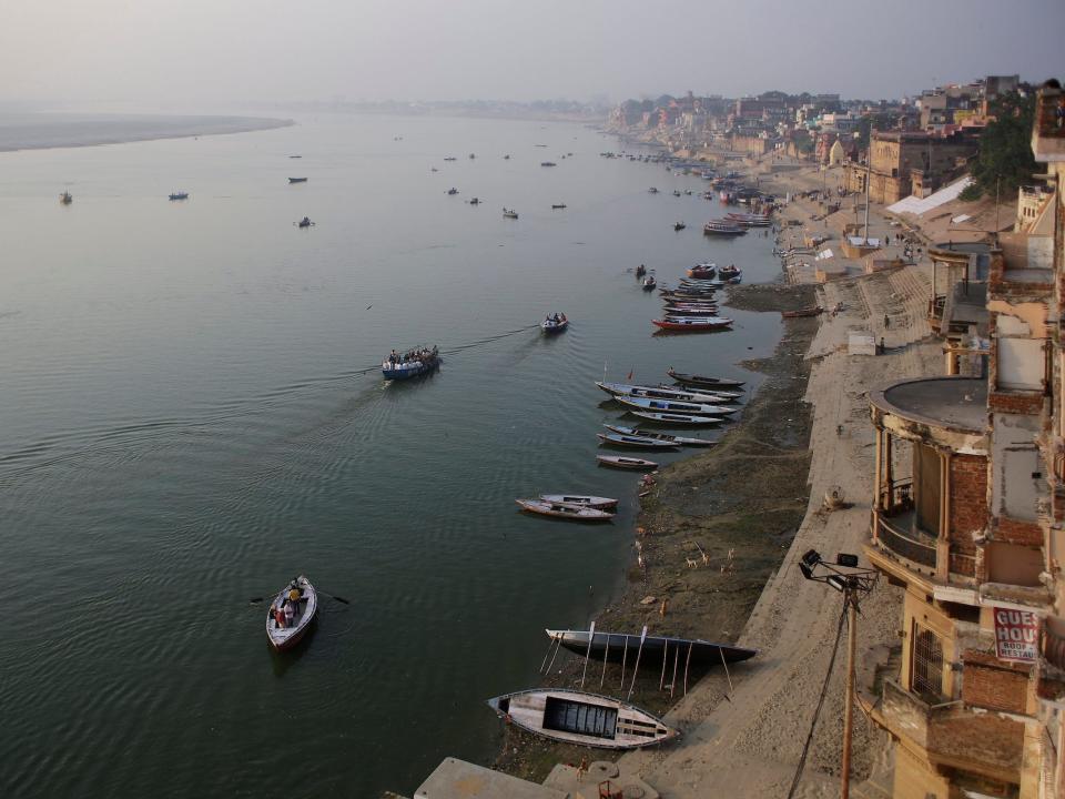 A view of the River Ganges running alongside Varanasi in 2015.