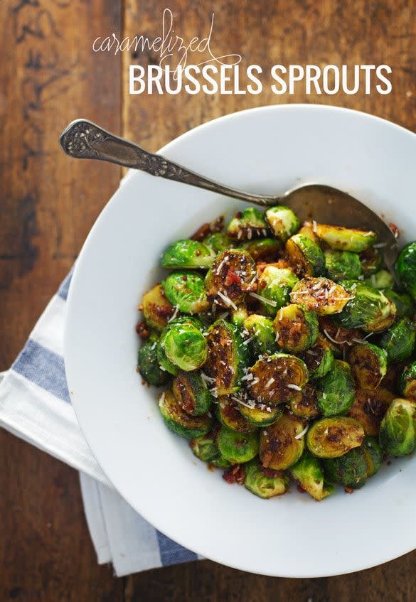 21) Caramelized Brussels Sprouts With Maple Orange Glaze