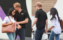 <p>The couple were spotted leaving the match hand-in-hand. (Photo: Getty Images) </p>