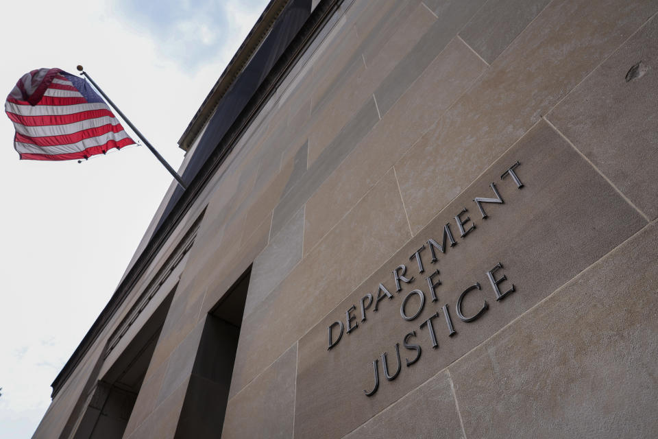 The U.S. Department of Justice in Washington, D.C., on Tuesday.