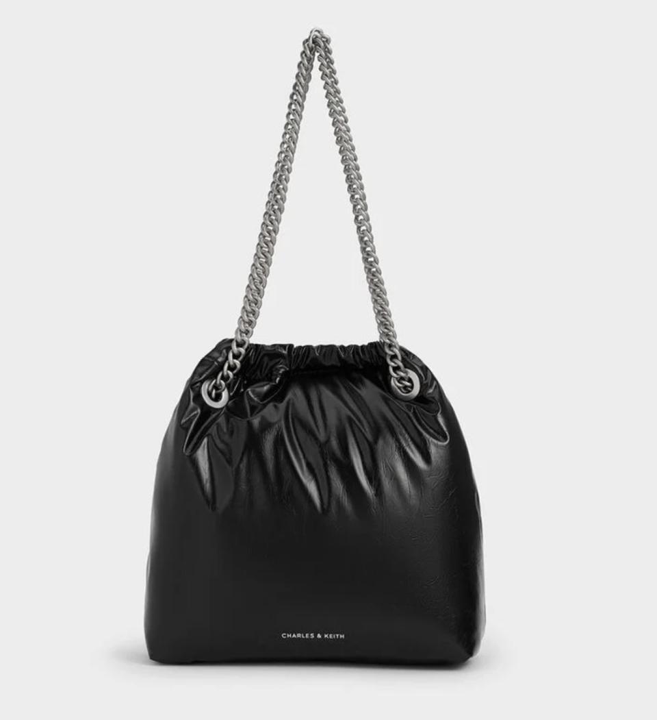 Caia Chain-Handle Tote Bag - Noir 