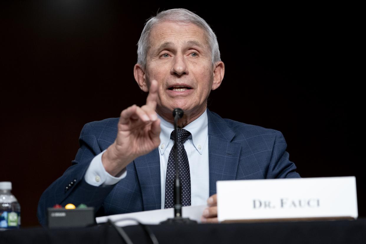 Dr. Anthony Fauci, director of the National Institute of Allergy and Infectious Diseases and White House chief medical adviser. (Greg Nash/Pool via AP)