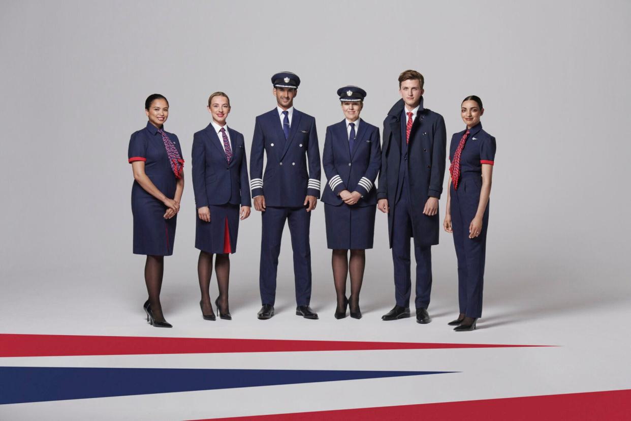 Die Mitarbeiter von British Airways tragen die neuen Uniformen. - Copyright: Courtesy of British Airways