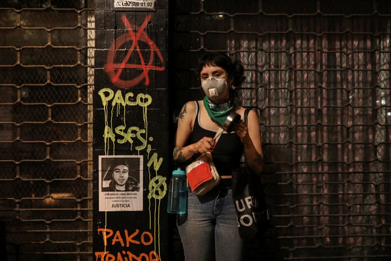 Protest against Chile's state economic model in Santiago