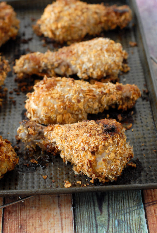 <strong>Get the <a href="http://boulderlocavore.com/2013/08/cornflake-coconut-crusted-baked-chicken.html" target="_blank">Cornflake-Coconut Crusted Baked Chicken recipe</a> from Boulder Locavore</strong>