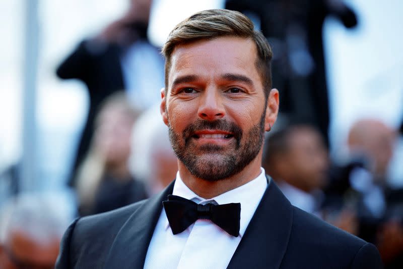 FILE PHOTO: Ricky Martin poses at the 75th Cannes Film Festival
