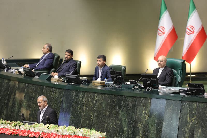 Swearing-in ceremony of Iran's new President, Masoud Pezeshkian, in Tehran