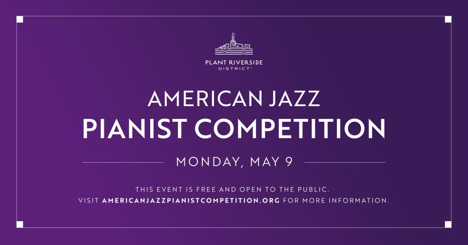 The American Jazz Pianist Competition will be held in the District Live venue at Plant Riverside District along the Savannah River, with performances and the awards ceremony free and open to the public.