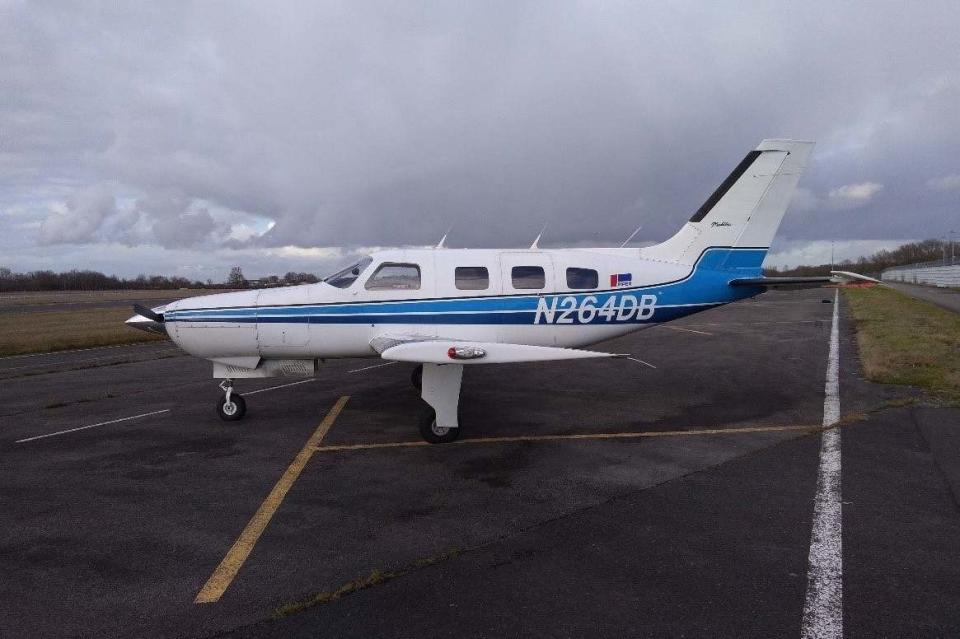 The plane that Sala and Ibbotson were in before it took off in Nantes (PA)