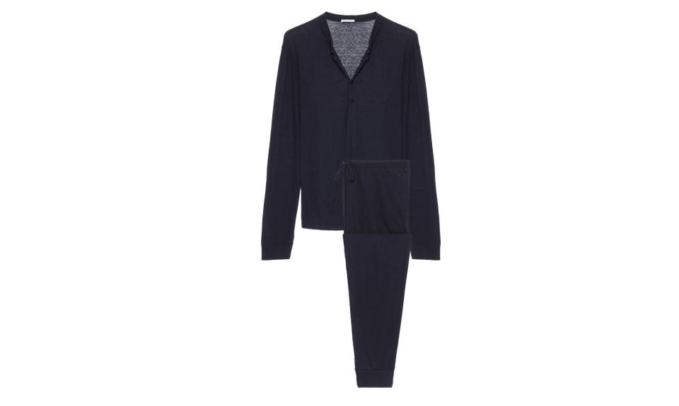 <p>Henry The Men’s PJ Set, $148, <a rel="nofollow noopener" href="https://www.eberjey.com/henry-pj-set.html" target="_blank" data-ylk="slk:eberjey.com;elm:context_link;itc:0;sec:content-canvas" class="link ">eberjey.com</a> </p>