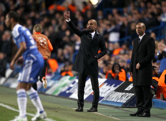 Guardiola's Barca were beaten by Roberto Di Matteo's Chelsea in the 2011-12 semi-finals (Nick Potts/PA).