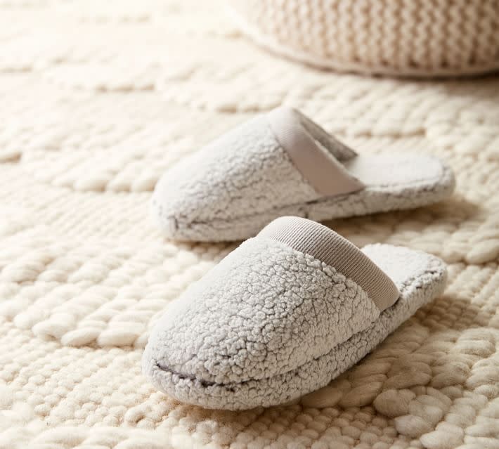 Heathered Gray Coziest Sherpa Slippers