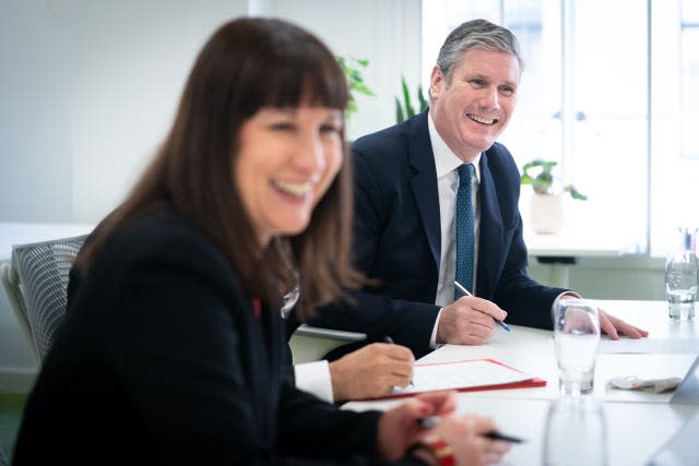 Sir Keir Starmer and shadow chancellor Rachel Reeves (Stefan Rousseau/PA)