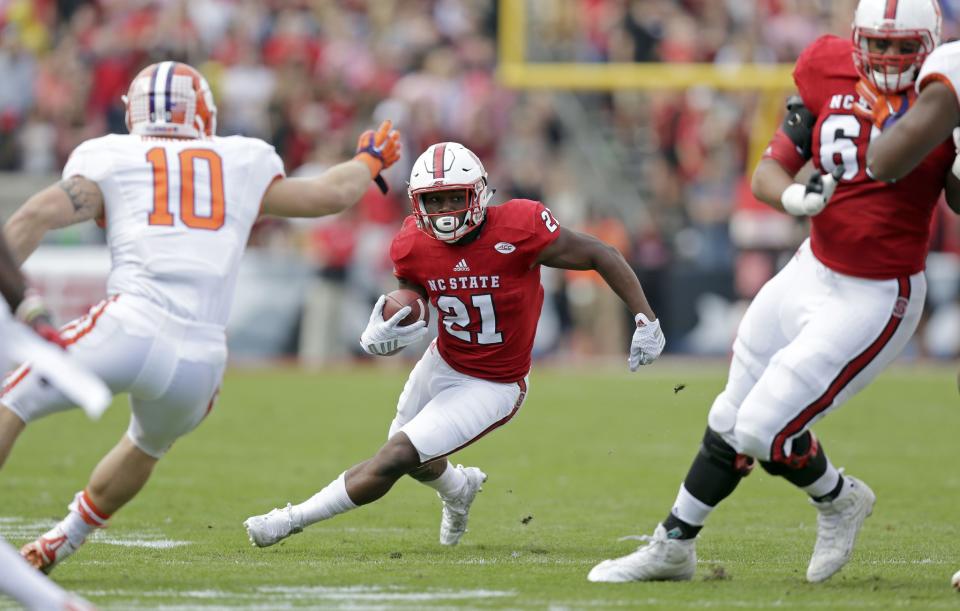 NC State's Matthew Dayes rushed for 865 in just eight games as a junior. (AP Photo/Gerry Broome)